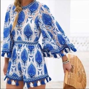 Goodnight Macaroon Tassel Romper